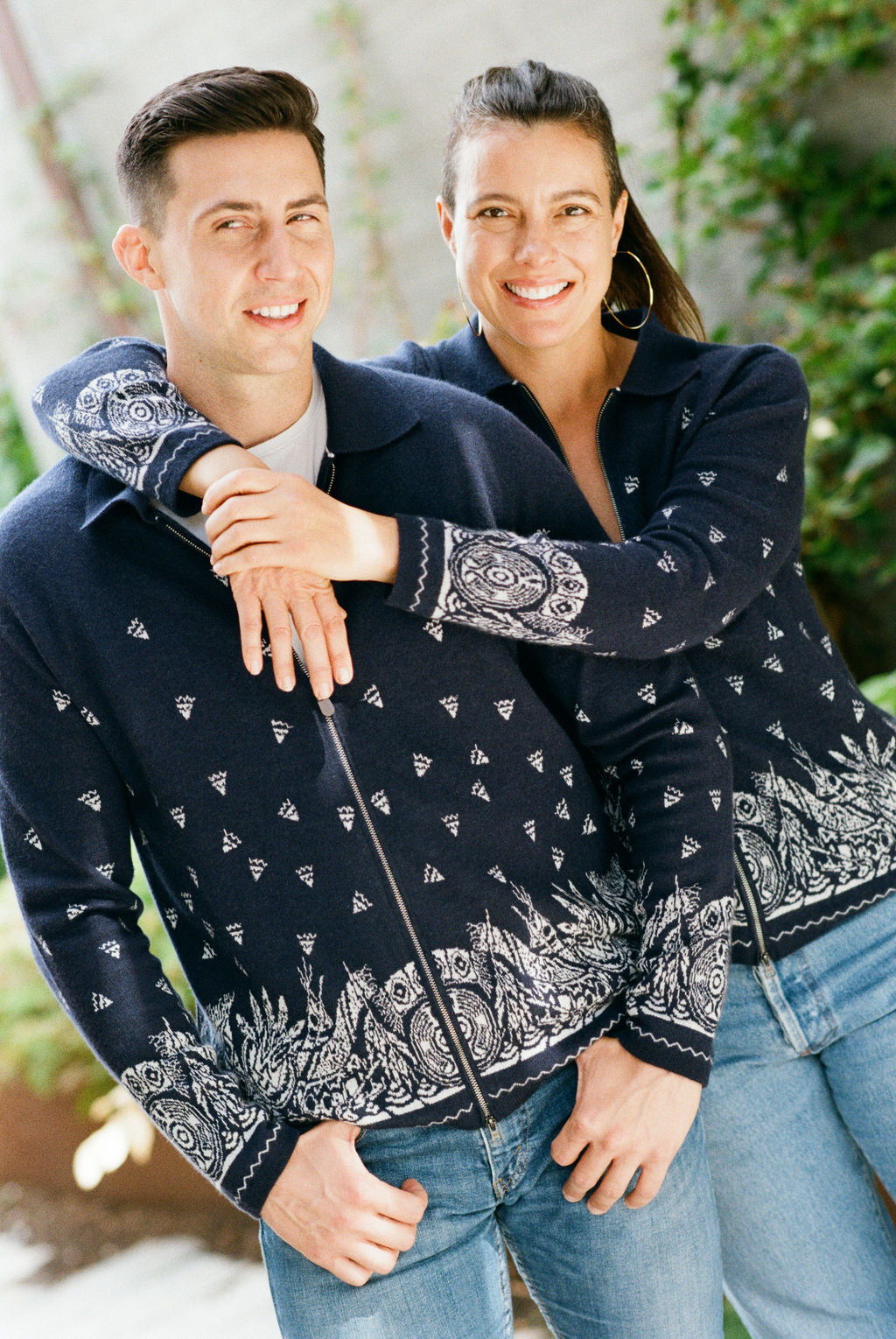 Superfine Cashmere Bandana Cardigan