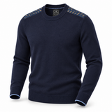 Mustache Epaulettes Cashmere Crewneck Sweater