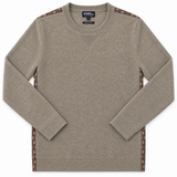 Silk-trimmed Italian Cashmere Crew