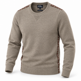 Silk-trimmed Italian Cashmere Crew