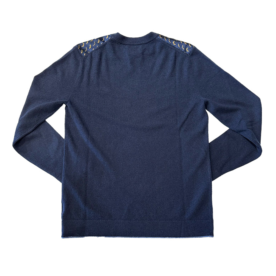 Mustache Epaulettes Cashmere Crew