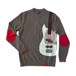 Bass Guitar Hand-Intarsia Cashmere Crew
