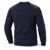 Mustache Epaulettes Cashmere Crewneck Sweater