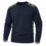 Silk-trimmed Italian Cashmere Crew