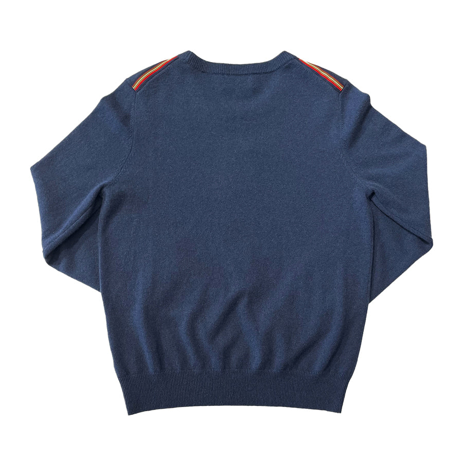 Women's Grosgrain Shoulder Cashmere Crew