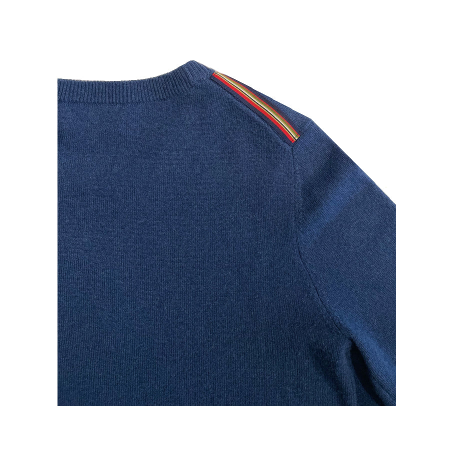 Women's Grosgrain Shoulder Cashmere Crew