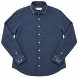 Lindsey Navy Flag 51 Linen Shirt