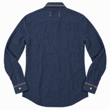 Lindsey Linen Shirt Navy / Gold Flag