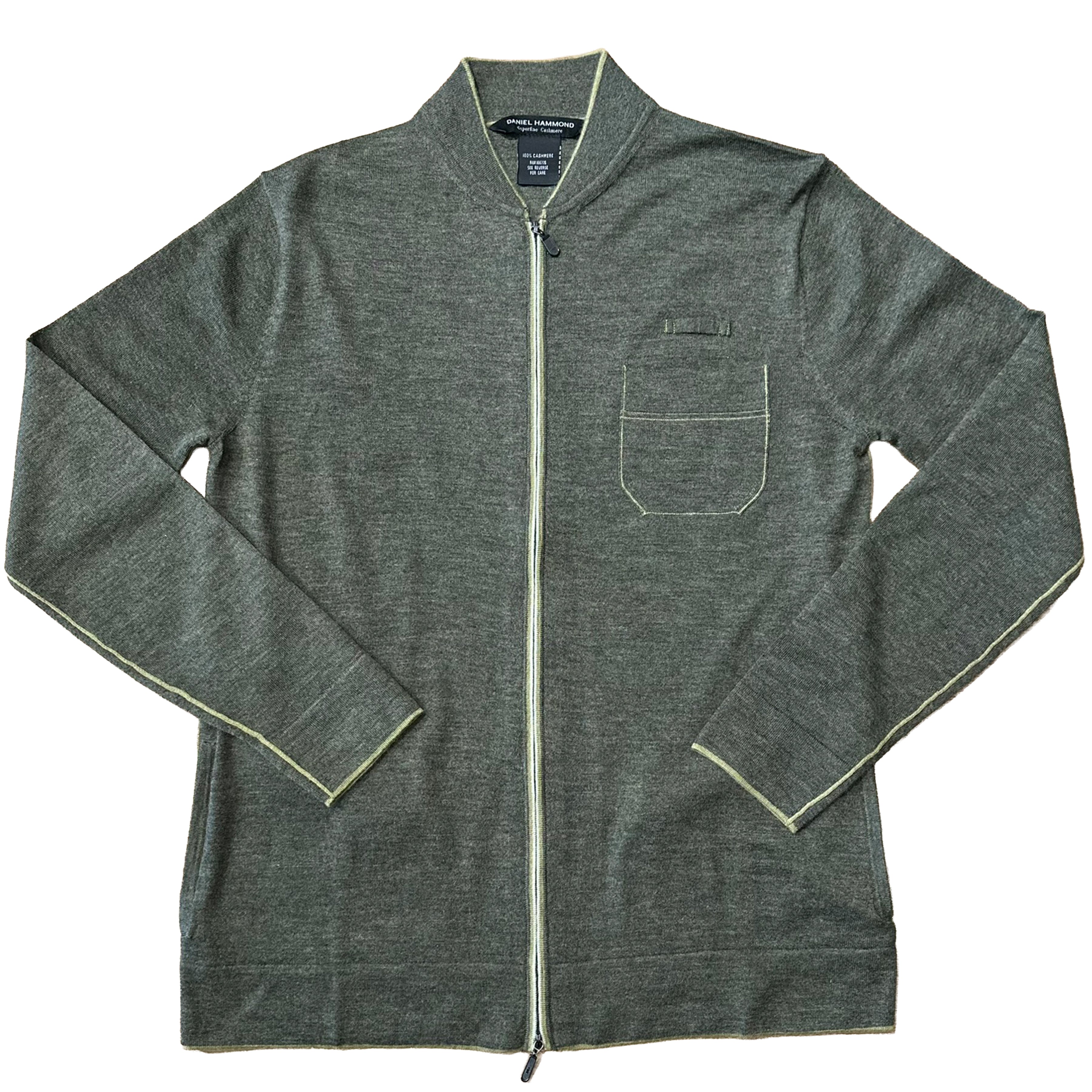 Superfine Cashmere Zip Cardigan