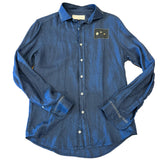Lindsey Flag #35 Navy Linen Shirt