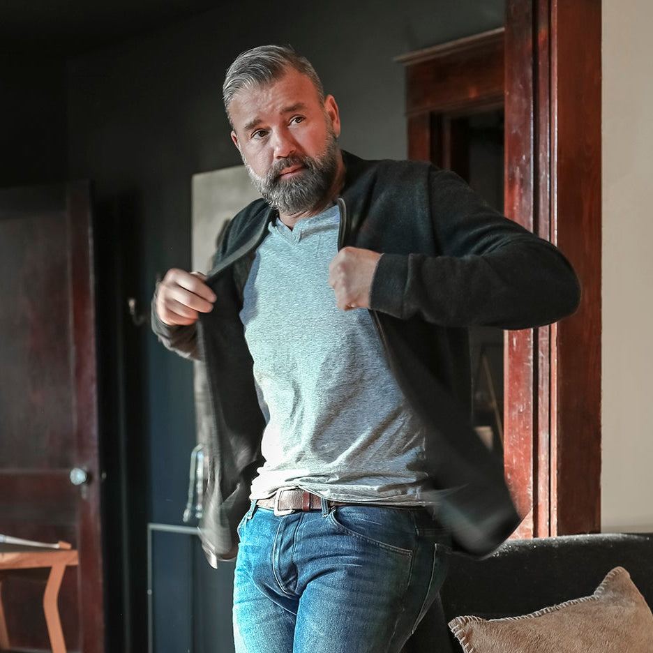 Lightweight Cashmere Zip Cardigan