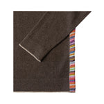 Trevor Side Stripe Cashmere Crew