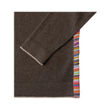 Trevor Side Stripe Cashmere Crew