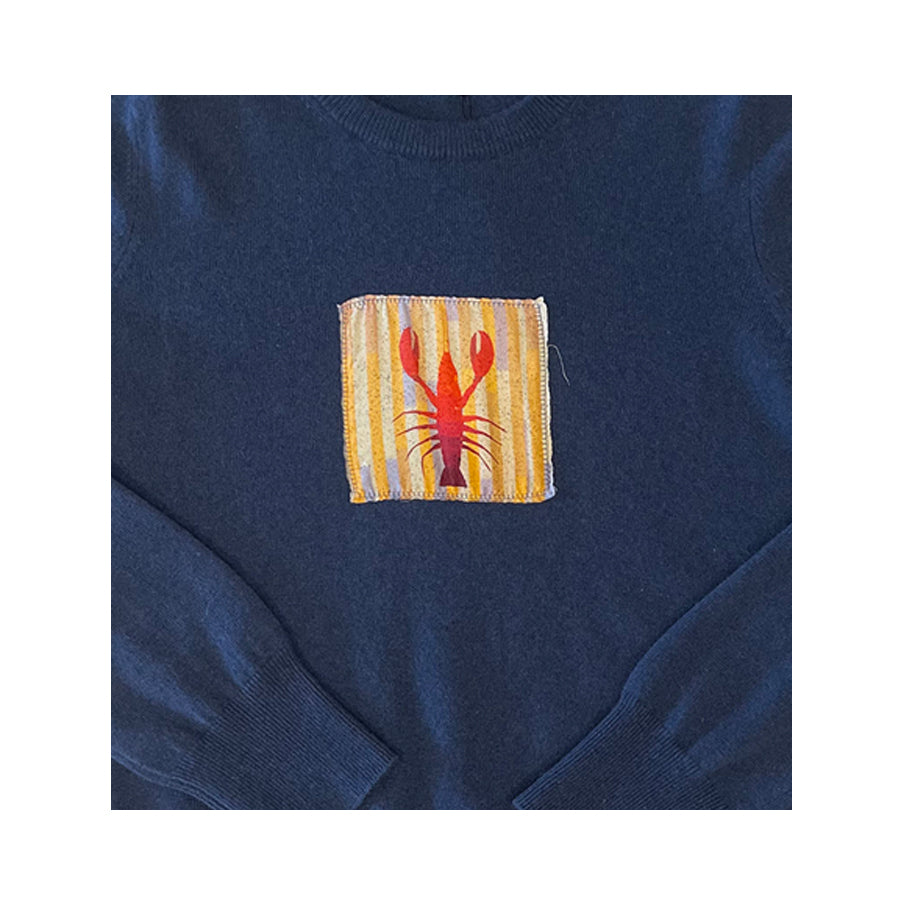 Trevor Women's Lobster Cashmere Crew