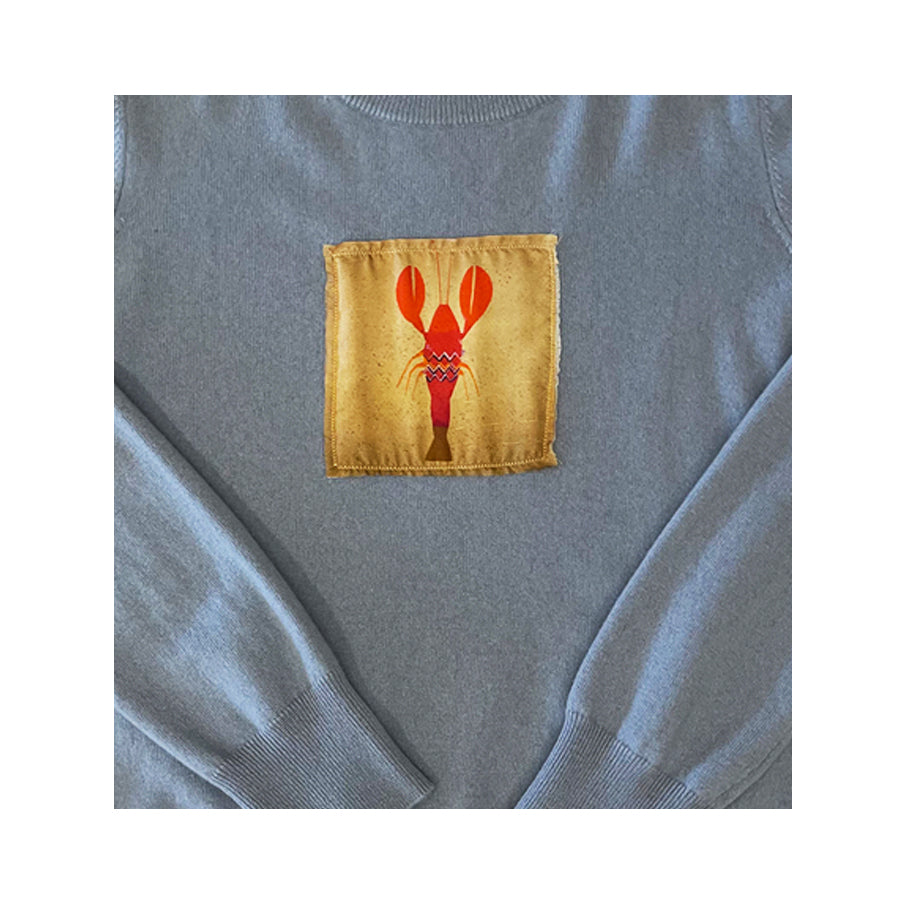 Trevor Women's Lobster Cashmere Crew